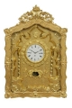 Rámové hodiny ze zlaceného dřeva s emailovým ciferníkem (Starožitnosti - Galerie USTAR)